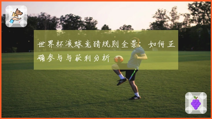 世界杯滚球竞猜规则全景:如何正确参与与获利分析
